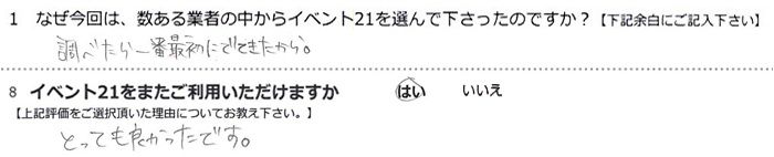 調べたら一番最初にでてきたから。とっても良かったです。
